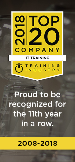 Proud to be recognized as a Top 20 IT Training Company for the 11th year in a row, according to TrainingIndustry.com